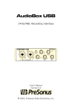 PRESONUS AudioBox Stereo User`s manual
