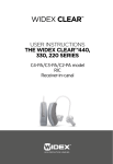 Widex CLEARC3-9 User manual