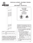 Empire Comfort Systems FAW-40-1SPP Owner`s manual