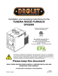 Drolet WOOD STOVE Operating instructions