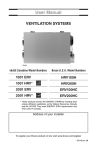 Broan HRV100H User manual