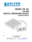 Salter Brecknell B 130 Instruction manual
