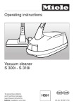 Miele S 318I Operating instructions