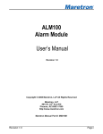 Maretron Alarm Module ALM100 User`s manual