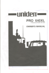 Uniden PRO 640XL Owner`s manual