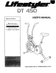 Sears Lifestyler DT 450 User`s manual
