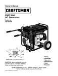 Craftsman 580.329160 Owner`s manual