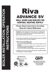 QUINCY HYDRONIC TECHNOLOGY Riva ADVANCE COMBI Installation manual