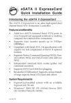 SIIG eSATA II ExpressCard Installation guide