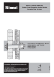 Rinnai RHFE-750ETR Installation manual