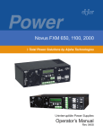 Alpha Novus FXM 1100 Operator`s manual