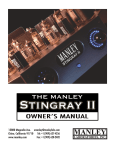 Manley STINGRAY INTEGRATED AMPLIFIER Specifications