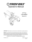 MTD 27-Ton Operator`s manual