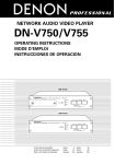 Denon Professional DN-V750 Operating instructions