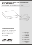 Acculab SVI-10A Operating instructions