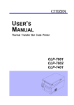 Citizen CLP-7401 User`s manual