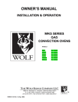 Wolf WKG SERIES Owner`s manual