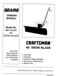 Craftsman 486.244281 Owner`s manual