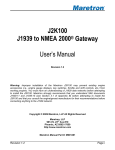 Maretron TLA100 User`s manual