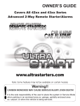 Ultra Start 43 SERIES Owner`s manual