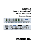 Mackie DX810 v3.0 Instruction manual