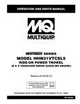 MULTIQUIP HHN-31V Specifications