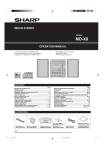 Sharp MD-X8 Specifications