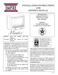 Empire Comfort Systems BP)-1 Owner`s manual