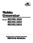 Robin America RGX505 Technical data
