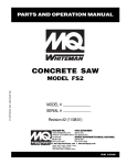 MULTIQUIP FS2 Operating instructions