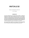 Matchless Amplifier C-30 Instruction manual