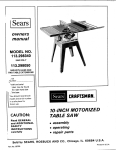 Craftsman 113.298050 Owner`s manual