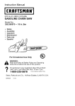 Craftsman 358.360870 Instruction manual