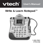 VTech Write & Learn Notepad Instruction manual