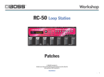 Roland RC-50 Owner`s manual