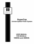 Marathon SuperCap 3000VA Troubleshooting guide