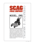Scag Power Equipment SWZU Operating instructions