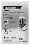 Brushed Stainless Steel 10-Cup Food Processor Robot culinaire &agrave;