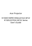 Acer K135 User`s guide