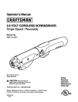 Craftsman 315.111371 Operator`s manual