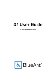 Blueant Q1 User guide