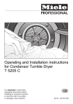 Miele T 5205 C Operating instructions