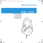 Sennheiser PXC 350 Instruction manual