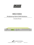DRAKE MEQ1000A Instruction manual