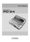 Citizen PD 24  PD-24 PD-24 User`s manual