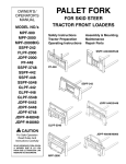 Worksaver PALLET FORK PF-448 Operator`s manual