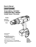 Craftsman 315.222560 Owner`s manual
