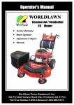 Worldlawn 28? Operator`s manual