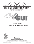 Mi-T-M Cool Cut ET-3410-M Operator`s manual