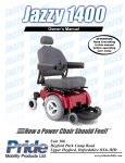 Pride Mobility 1400 Owner`s manual